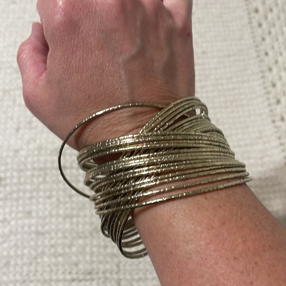 Gold Bangle Bracelets - Picture 3 of 3